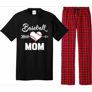 Softball Baseball Mom Leopard Cute  Mothers Day Pajama Set