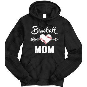 Softball Baseball Mom Leopard Cute  Mothers Day Tie Dye Hoodie