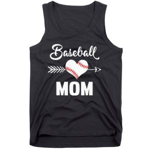 Softball Baseball Mom Leopard Cute  Mothers Day Tank Top