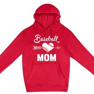 Softball Baseball Mom Leopard Cute  Mothers Day Premium Pullover Hoodie