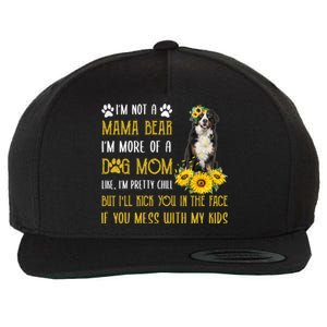 Sunflower Bernese Mountain Mom Mothers Day Dog Mom Cool Gift Wool Snapback Cap