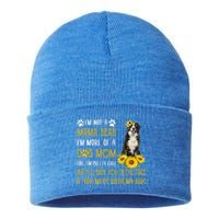 Sunflower Bernese Mountain Mom Mothers Day Dog Mom Cool Gift Sustainable Knit Beanie