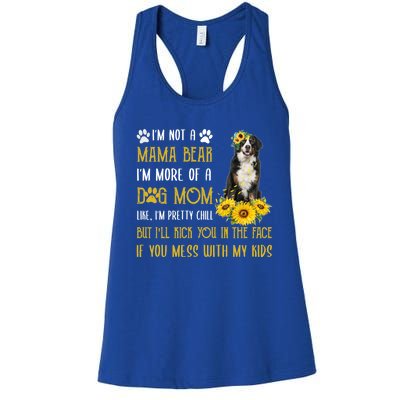 Sunflower Bernese Mountain Mom Mothers Day Dog Mom Cool Gift Women's Racerback Tank