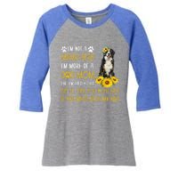 Sunflower Bernese Mountain Mom Mothers Day Dog Mom Cool Gift Women's Tri-Blend 3/4-Sleeve Raglan Shirt