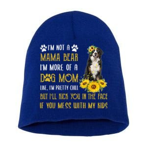 Sunflower Bernese Mountain Mom Mothers Day Dog Mom Cool Gift Short Acrylic Beanie