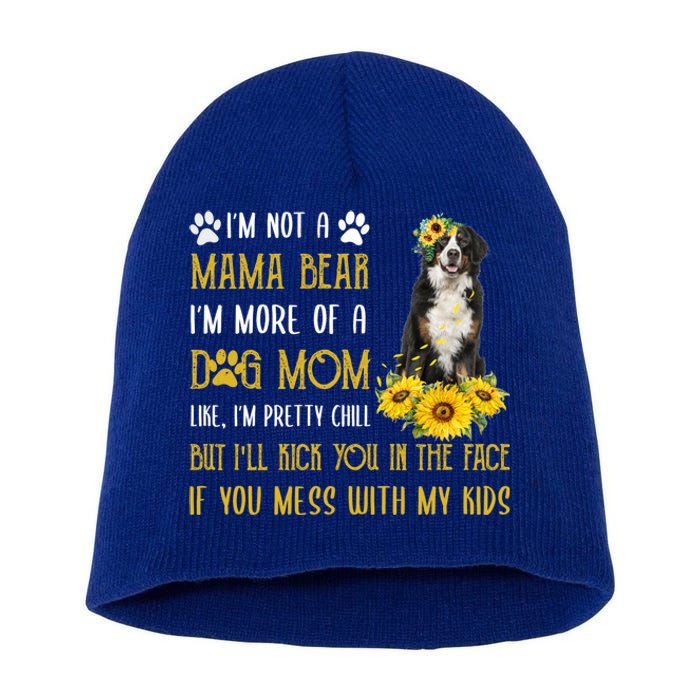 Sunflower Bernese Mountain Mom Mothers Day Dog Mom Cool Gift Short Acrylic Beanie