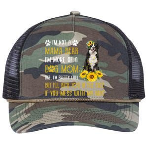 Sunflower Bernese Mountain Mom Mothers Day Dog Mom Cool Gift Retro Rope Trucker Hat Cap