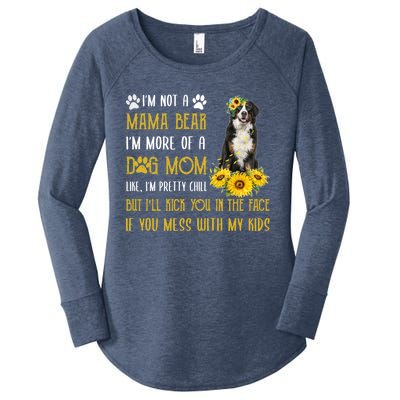 Sunflower Bernese Mountain Mom Mothers Day Dog Mom Cool Gift Women's Perfect Tri Tunic Long Sleeve Shirt