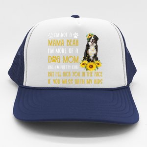 Sunflower Bernese Mountain Mom Mothers Day Dog Mom Cool Gift Trucker Hat