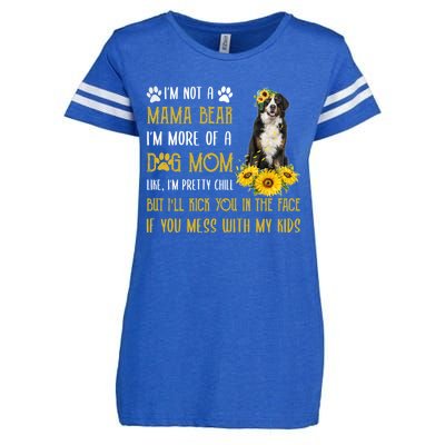 Sunflower Bernese Mountain Mom Mothers Day Dog Mom Cool Gift Enza Ladies Jersey Football T-Shirt