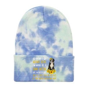 Sunflower Bernese Mountain Mom Mothers Day Dog Mom Cool Gift Tie Dye 12in Knit Beanie