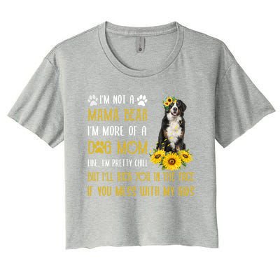 Sunflower Bernese Mountain Mom Mothers Day Dog Mom Cool Gift Women's Crop Top Tee