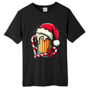 Santa Beer Mug Christmas Cheer Holiday Lovers Funny Gift Tall Fusion ChromaSoft Performance T-Shirt