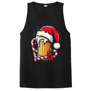 Santa Beer Mug Christmas Cheer Holiday Lovers Funny Gift PosiCharge Competitor Tank