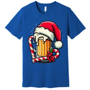 Santa Beer Mug Christmas Cheer Holiday Lovers Funny Gift Premium T-Shirt