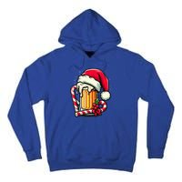 Santa Beer Mug Christmas Cheer Holiday Lovers Funny Gift Tall Hoodie