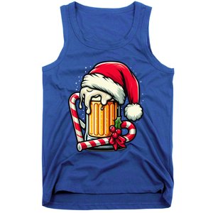 Santa Beer Mug Christmas Cheer Holiday Lovers Funny Gift Tank Top