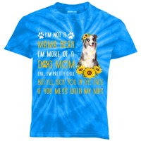 Sunflower Blue Merle Collie Mom Mothers Day Dog Mom Gift Kids Tie-Dye T-Shirt