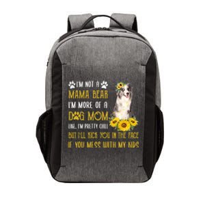 Sunflower Blue Merle Collie Mom Mothers Day Dog Mom Gift Vector Backpack