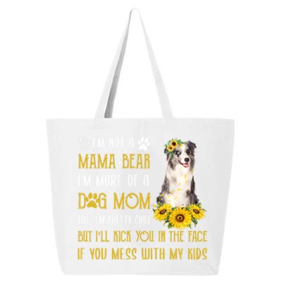 Sunflower Blue Merle Collie Mom Mothers Day Dog Mom Gift 25L Jumbo Tote