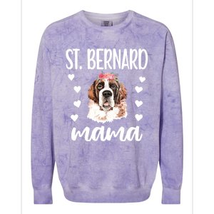 St Bernard Mama Saint Bernard Dog Owner St Bernard Mom Gift Colorblast Crewneck Sweatshirt