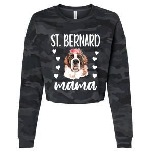 St Bernard Mama Saint Bernard Dog Owner St Bernard Mom Gift Cropped Pullover Crew