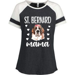 St Bernard Mama Saint Bernard Dog Owner St Bernard Mom Gift Enza Ladies Jersey Colorblock Tee