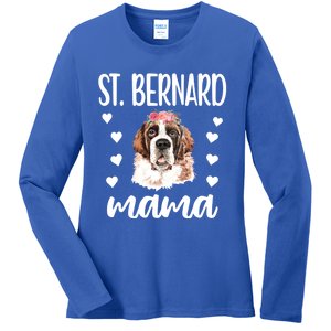 St Bernard Mama Saint Bernard Dog Owner St Bernard Mom Gift Ladies Long Sleeve Shirt