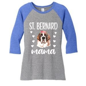 St Bernard Mama Saint Bernard Dog Owner St Bernard Mom Gift Women's Tri-Blend 3/4-Sleeve Raglan Shirt