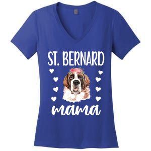 St Bernard Mama Saint Bernard Dog Owner St Bernard Mom Gift Women's V-Neck T-Shirt