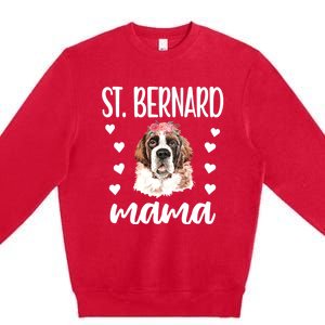 St Bernard Mama Saint Bernard Dog Owner St Bernard Mom Gift Premium Crewneck Sweatshirt