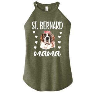 St Bernard Mama Saint Bernard Dog Owner St Bernard Mom Gift Women's Perfect Tri Rocker Tank