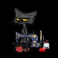 Sewing Because Murder Is Wrong Funny Cat Backpack