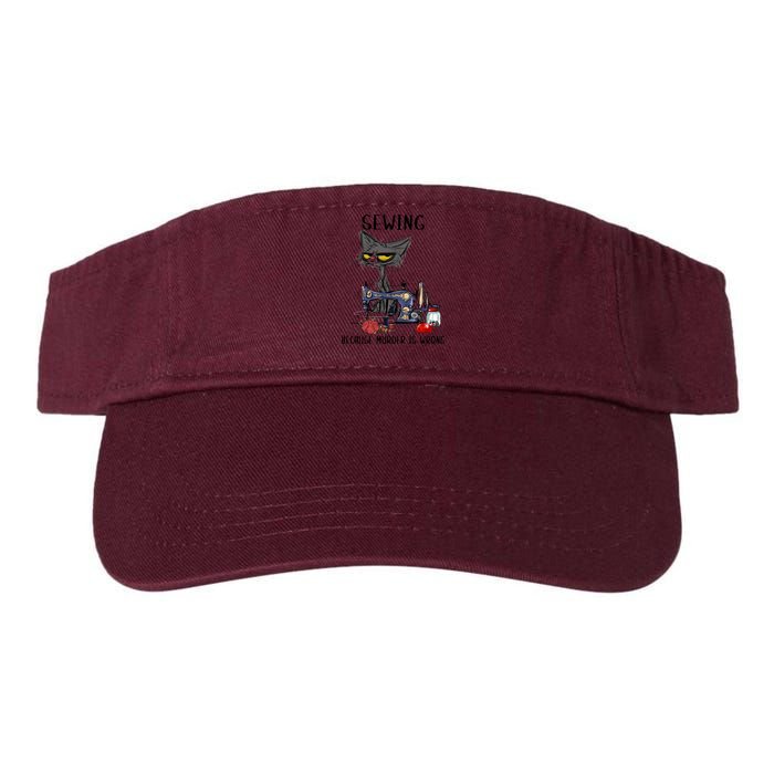 Sewing Because Murder Is Wrong Funny Cat Visor