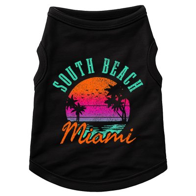 South Beach Miami Retro Florida Usa Souvenir Doggie Tank