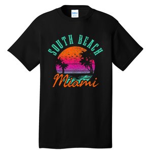 South Beach Miami Retro Florida Usa Souvenir Tall T-Shirt