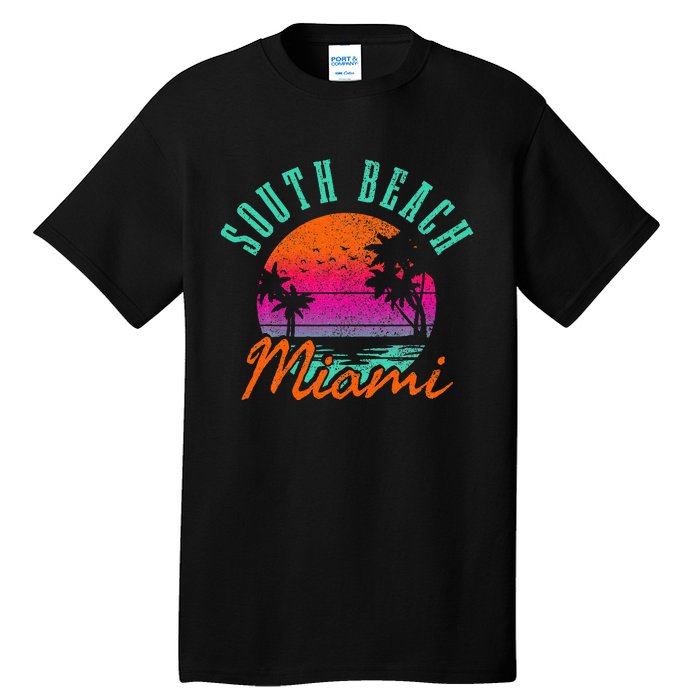 South Beach Miami Retro Florida Usa Souvenir Tall T-Shirt