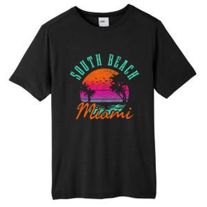 South Beach Miami Retro Florida Usa Souvenir Tall Fusion ChromaSoft Performance T-Shirt