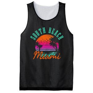 South Beach Miami Retro Florida Usa Souvenir Mesh Reversible Basketball Jersey Tank