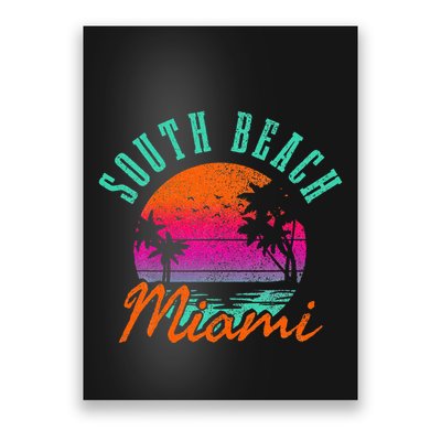 South Beach Miami Retro Florida Usa Souvenir Poster