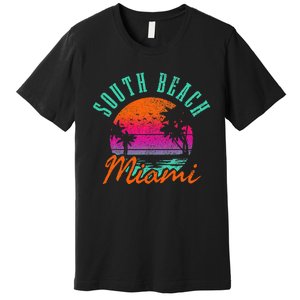 South Beach Miami Retro Florida Usa Souvenir Premium T-Shirt