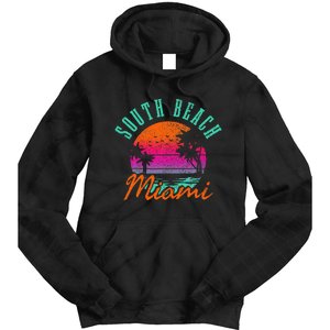 South Beach Miami Retro Florida Usa Souvenir Tie Dye Hoodie