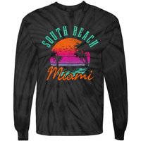 South Beach Miami Retro Florida Usa Souvenir Tie-Dye Long Sleeve Shirt