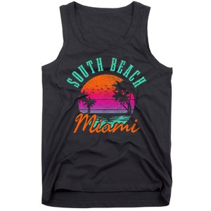 South Beach Miami Retro Florida Usa Souvenir Tank Top