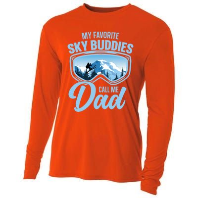 Skiing Buddies My Favorite Ski Buddies Call Me Dad Meaningful Gift Cooling Performance Long Sleeve Crew