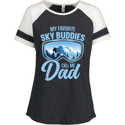 Skiing Buddies My Favorite Ski Buddies Call Me Dad Meaningful Gift Enza Ladies Jersey Colorblock Tee