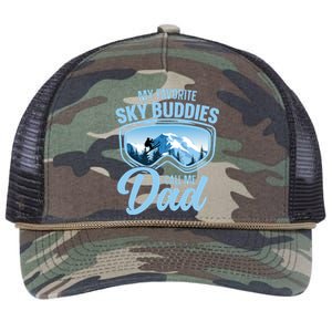 Skiing Buddies My Favorite Ski Buddies Call Me Dad Meaningful Gift Retro Rope Trucker Hat Cap