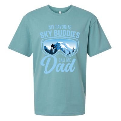 Skiing Buddies My Favorite Ski Buddies Call Me Dad Meaningful Gift Sueded Cloud Jersey T-Shirt