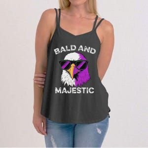 Sexy Bald Majestic Funny Dad Husband Grandpa Joke Humor Women's Strappy Tank