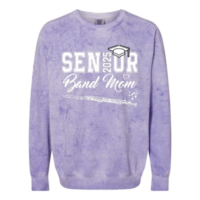 Senior Band Mom 2025 Marching Band Class Of 2025 Flute Colorblast Crewneck Sweatshirt